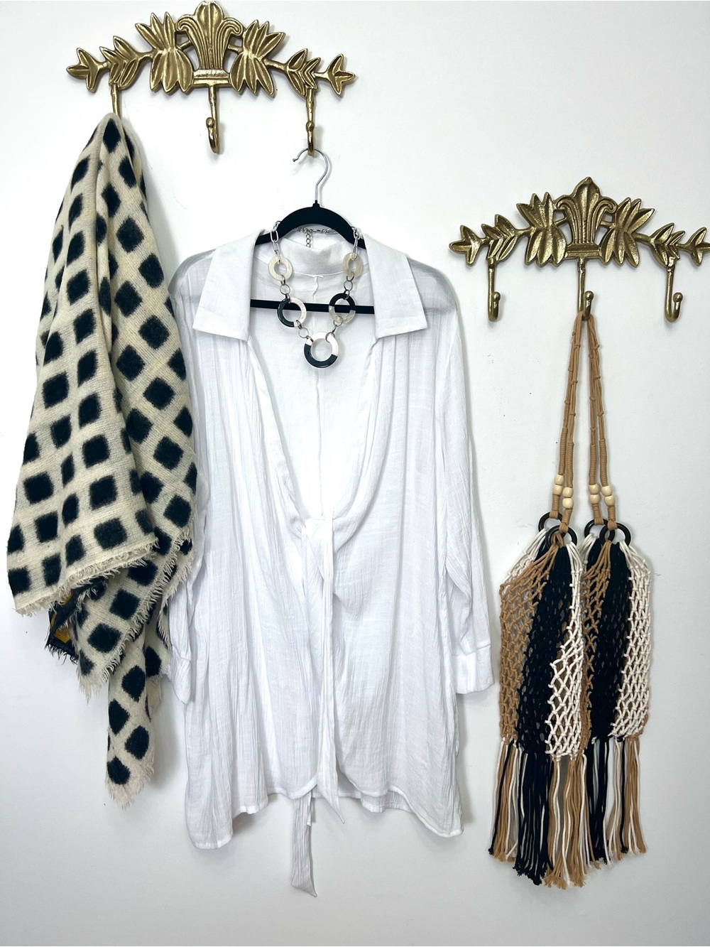 Rayon blend front wrap blouse 1X